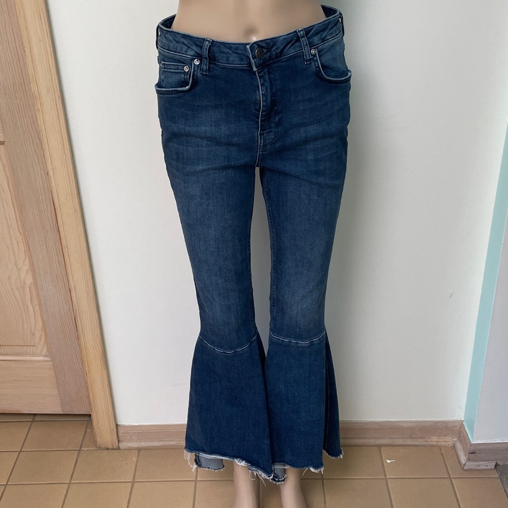 Free People ruffle flare jeans 31